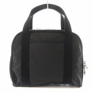 HUNTING WORLD バチューライト ハンドバッグ ロゴ ナイロン 黒 ブラック /AN17