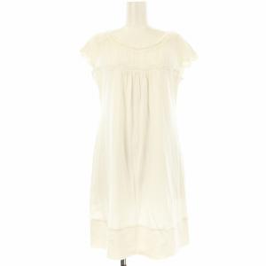 ワンピース チュニック ミニ 刺繍柄 半袖 M 白 ホワイト 59410321050 /OR