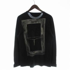 PAUL SMITH Tシャツ カットソー 長袖 プリント M 黒 ブラック PM-JT-74713 /EE