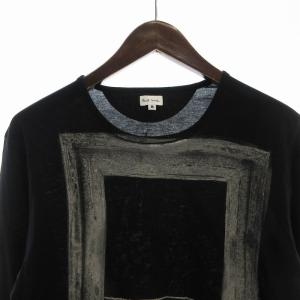 PAUL SMITH Tシャツ カットソー 長袖 プリント M 黒 ブラック PM-JT-74713 /EE