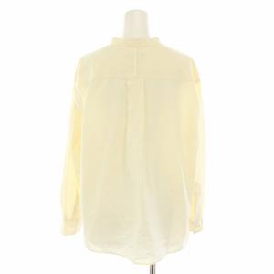 MARGARET HOWELL 22SS コットンシルクシャツ ブラウス バンドカラー 長袖 絹 シルク混 1 アイボリー 578-3153002