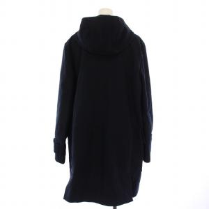 MARGARET HOWELL ロングコート アウター フード ウール 3 紺 ネイビー /BB