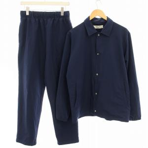 極クイックドライストレッチセットアップ 上下 ジャケット ブルゾン テーパードパンツ M 紺 ネイビー