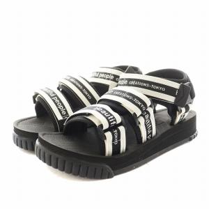 × シャカ SHAKA × STUDIOUS別注 ベルテッドサンダル ロゴ 24.0cm 白 ホワイト