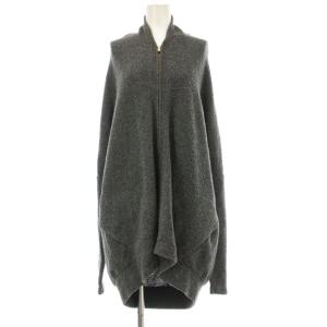 ニット ジップアップ カーディガン 長袖 ロング 36 グレー 1430 2209-0 /OR