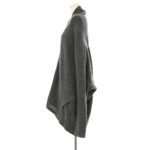 GRACE CONTINENTAL ニット ジップアップ カーディガン 長袖 ロング 36 グレー 1430 2209-0 /OR