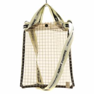 ショルダーバッグ ハンドバッグ ロゴ クリア 黒 ブラック 白 ホワイト 1876611971 /AN8