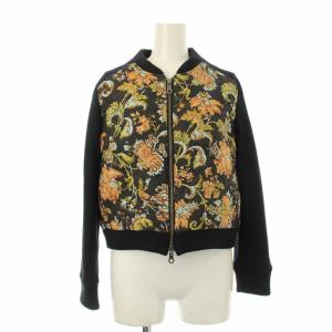 ブルゾン ジャケット ジップアップ ノーカラー ウール 花柄 36 マルチカラー 14301052-0