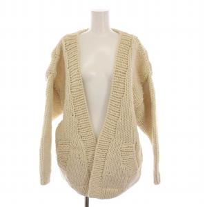 カーディガン ニット ウール 長袖 38 オフホワイト アイボリー 11620521 /YM