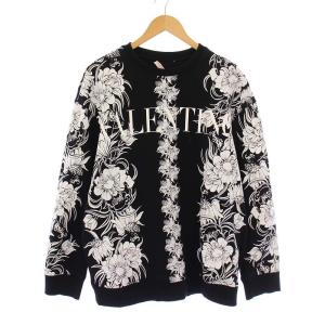フローラルロゴ スウェット M ブラック