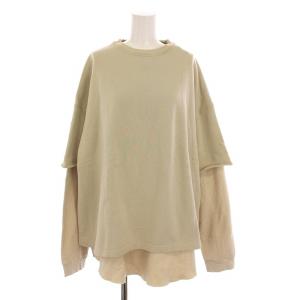 Layered Cotton Sweat レイヤードコットンスウェット トレーナー 長袖 ファイクレイヤード