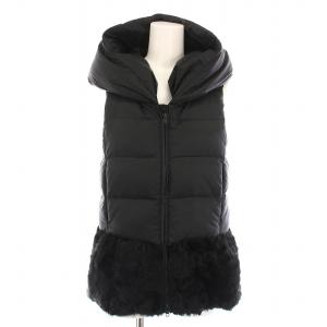 ダウンベスト ラムファー ジップアップ 36 黒 3335 7064-0 /YM