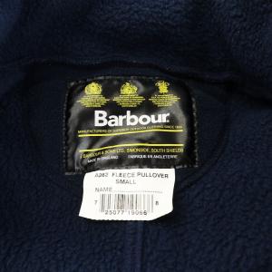 Barbour フリース プルオーバー Fleece Pullover ジャケット ハーフジップ ロゴ S 紺 ネイビー