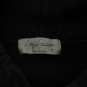 Yohji Yamamoto POUR HOMME パーカー プルオーバー ロゴ コットン 3 黒 ブラック HG-T44-088 /AN43