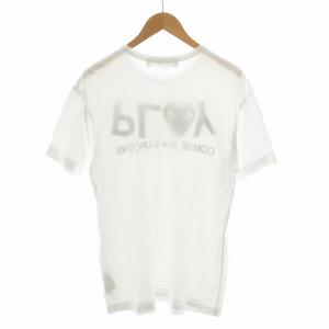 PLAY Comme des Garçons AD2022 Tシャツ カットソー 半袖 プリント ロゴ XL 白 ホワイト AZ-T068 /AN40