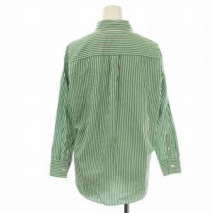 23区 ストライプ シャツ NS0303 ブラウス 長袖 32 緑 グリーン /G
