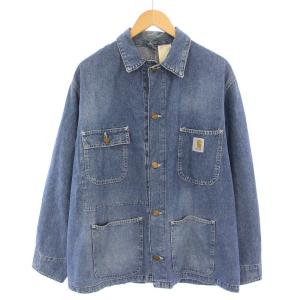 90S カバーオール デニムジャケット ブルー