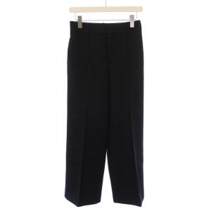 exquisite エクスクイジットパンツ スラックス ストレート ジップフライ ウール 36 黒 ブラック