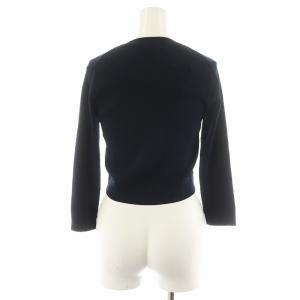 PAULE KA カーディガン 長袖 リブ M 紺 ネイビー /AN33