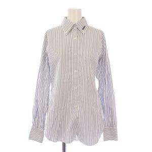 LS SH P.STRIPE ロングスリーブストライプシャツ ブラウス ボタンダウン 長袖 レギュラーカラー