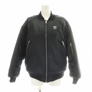 LONG BOMBER ブルゾン ジャンパー 中綿 ロゴ アウター XS 黒 ブラック FL0048 /AN33