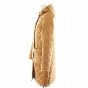 Traditional Weatherwear キルティングコート 中綿コート ロング丈 フード 裏ボア アウター 36 茶 ブラウン L162MCQCO0011M