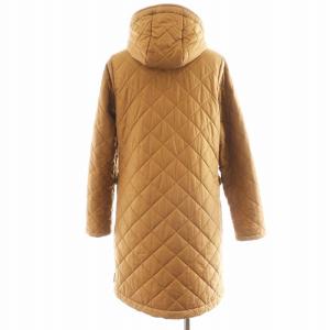 Traditional Weatherwear キルティングコート 中綿コート ロング丈 フード 裏ボア アウター 36 茶 ブラウン L162MCQCO0011M