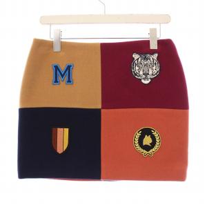 タグ付き タイトスカート ミニ ワッペン 38 マルチカラー 431613 /KH