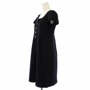 BURBERRY BLUE LABEL ワンピース  ウール ミニ 半袖 36 黒 FMF63-595-09 /TK