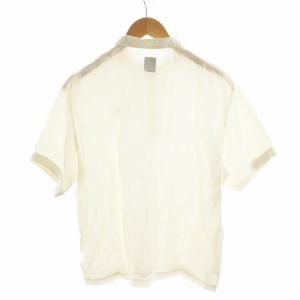 maillot linen polo shirt-Tee シャツ 半袖 プルオーバー 麻 リネン 0 白 ホワイト MAS-22122
