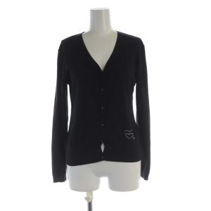カーディガン ニット Vネック 長袖 38 黒 ブラック FBF03-100-09 /RO