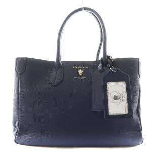 トートバッグ ハンドバッグ ショルダーバッグ レザー 紺 ネイビー /AN5