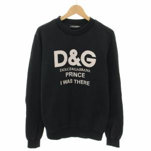 スウェット トレーナー クルーネック 長袖 ロゴプリント 44 黒 ブラック G9IP8T /YT