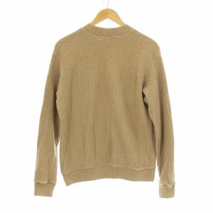 Jackman ミッドネックワッフル セーター ニット 長袖 S ベージュ JM7653 /OR