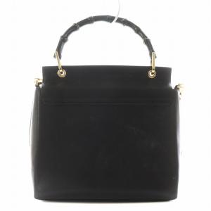 GUCCI バンブー ハンドバッグ ショルダーバッグ 2way レザー 黒 ブラック /AN19 OH