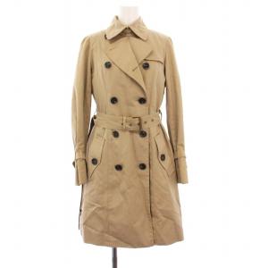 トレンチコート アウター ロング ダブル チェックライナー 36 ベージュ E1A17-130-42 /KH