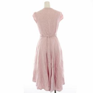 POLO RALPH LAUREN ワンピース カシュクール 麻 リネン マキシ ロング リボン 0 ピンク 0200011912 /HN