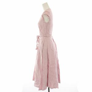 POLO RALPH LAUREN ワンピース カシュクール 麻 リネン マキシ ロング リボン 0 ピンク 0200011912 /HN