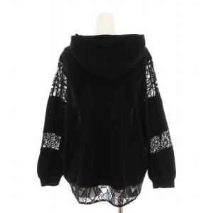 Grace Class 21SS ジップアップ レースパーカー 刺繍 長袖 36 黒 0221152171 /YM