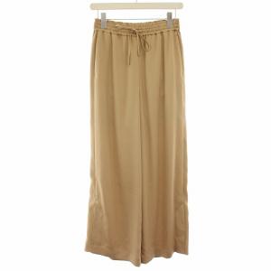 21SS ワイドパンツ イージー 裾スリット ハイウエスト 36 ベージュ 0321211181 /HN