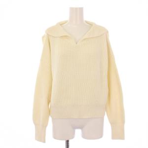 22SS ニット セーター 長袖 セーラーカラー 36 白 03221 43058-00 /BM