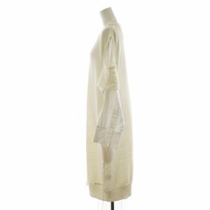 Y's ヨウジヤマモト ワンピース ロング丈 長袖 ドッキング リネン 麻 2 白 ホワイト YQ-K77-345