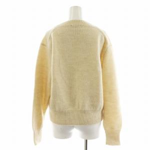 MARGARET HOWELL 22AW ニット セーター 長袖 Vネック ウール 2 ベージュ 578-2263012 /AN19