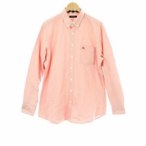 ボタンダウンオックスフォードシャツ 長袖 ホースマーク刺繍 L ピンク AIM40-400-88 /OR