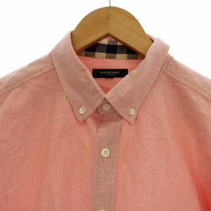 BURBERRY LONDON ボタンダウンオックスフォードシャツ 長袖 ホースマーク刺繍 L ピンク AIM40-400-88 /OR