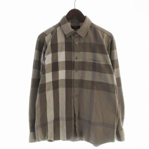 カジュアルシャツ チェック 長袖 L グレージュ A1M55-210-43 /EE