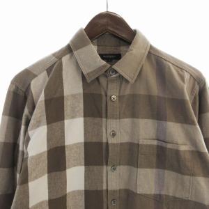 BURBERRY LONDON カジュアルシャツ チェック 長袖 L グレージュ A1M55-210-43 /EE