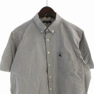 BURBERRY LONDON カジュアルシャツ 半袖 ロゴ L グレー A1M60-300-09 /EE