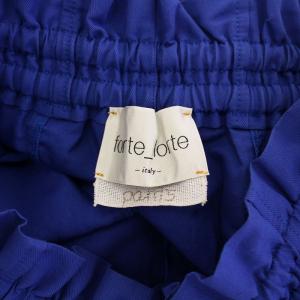 FORTE FORTE フォルテ フォルテ ワイドパンツ イージー ウエストゴム リボン 1 青 ブルー /BB