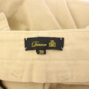 Drawer ワークパンツ テーパード スラックス ジップフライ 38 ベージュ 6514-299-0725 /BB